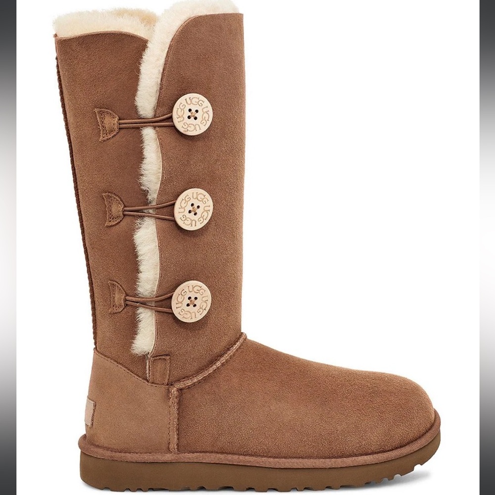 Bailey Suede Button Triplet II Water-Repellent Tall Boots